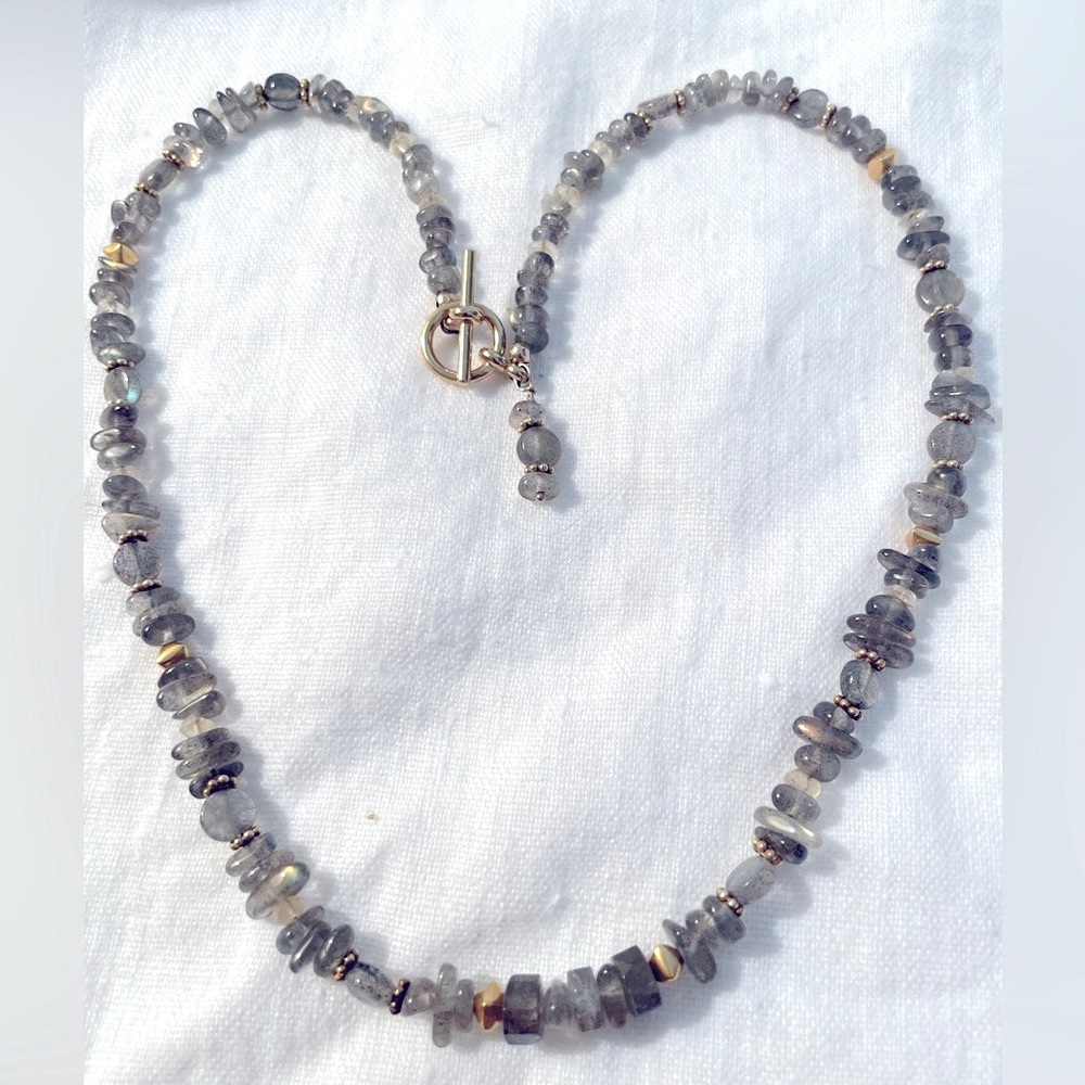 Amazing Labradorite and Gold Vermeil Necklace
